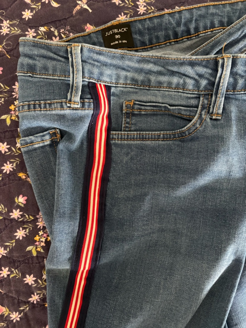 Just Black Light Blue High-Rise Women's Jeans - Picture 3 of 7
